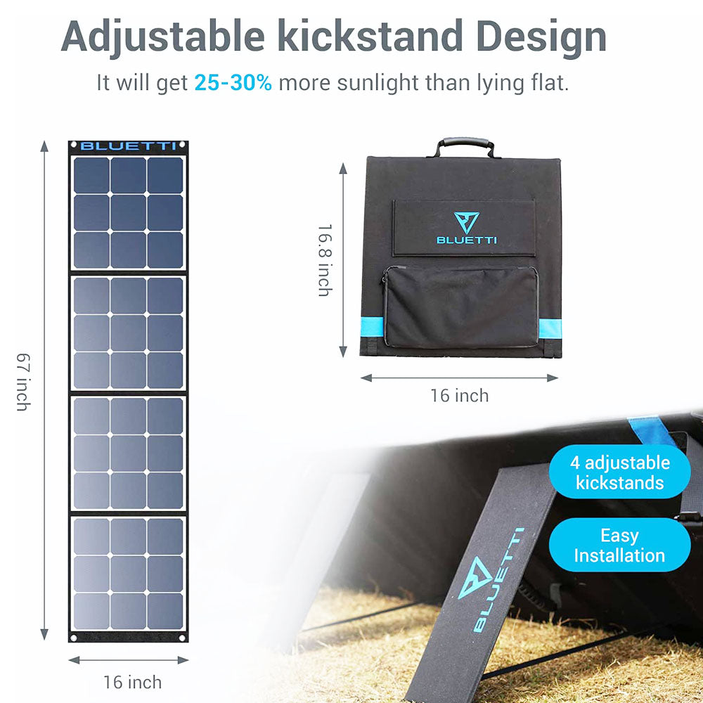BLUETTI POWEROAK SP120 120W Solar Panel for AC200P/EB70/AC50S/EB150/EB240 Solar Generator Portable Foldable Solar Panel for Outdoor