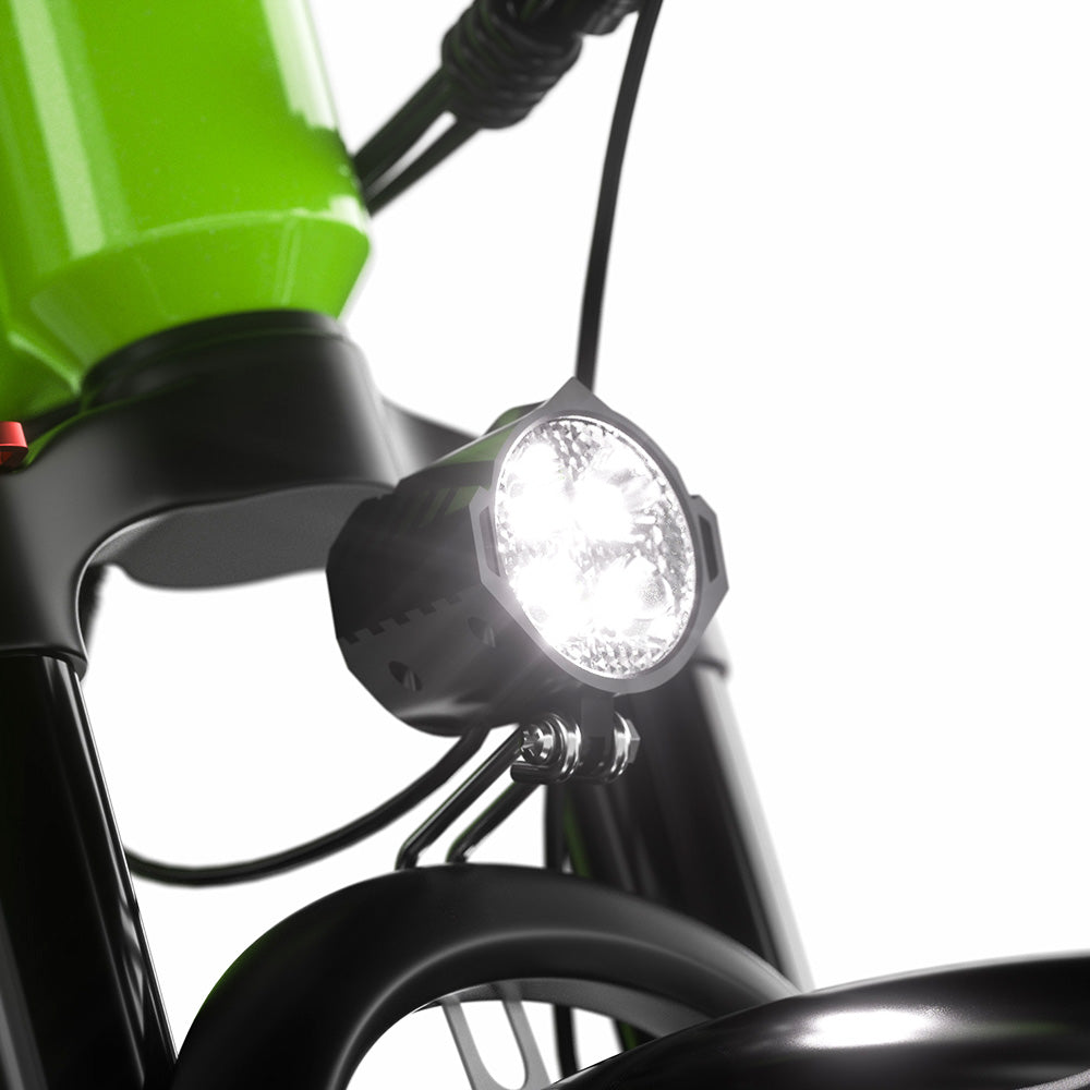 CYSUM Hoody Teenager Electric Bike, 250W Motor, 36V 10Ah Battery, 35km/h Max Speed, 55km Max Range, 24*2.1-inch Tires, SHIMANO 8-speed, LCD Display, LED Headlights