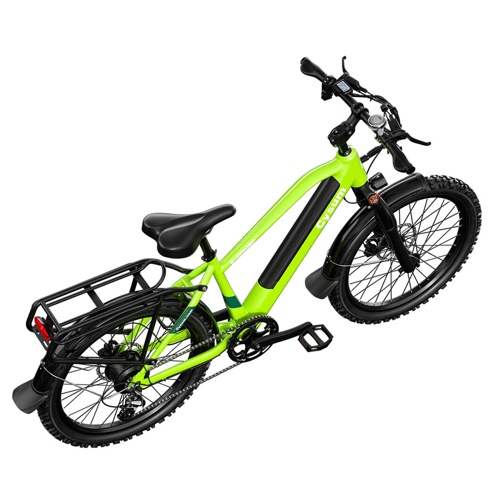 CYSUM Hoody Teenager Electric Bike, 250W Motor, 36V 10Ah Battery, 35km/h Max Speed, 55km Max Range, 24*2.1-inch Tires, SHIMANO 8-speed, LCD Display, LED Headlights