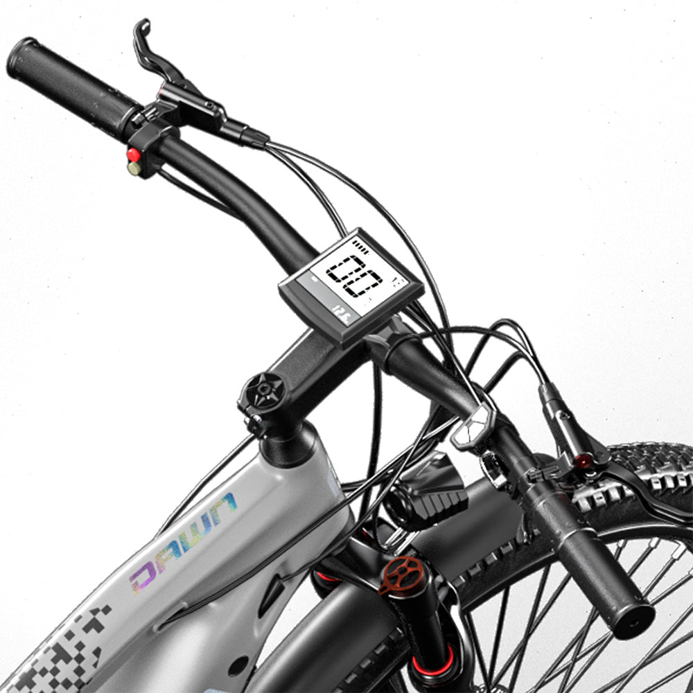 Cysum Speedy Electric Bike, 500W Motor, 48V 14AH Battery, 27.5*2.2-inch Tire, 40km/h Max Speed, 100km Range, Hydraulic Disc Brake, Suspension Fork, SHIMANO 7-speed, LCD Display