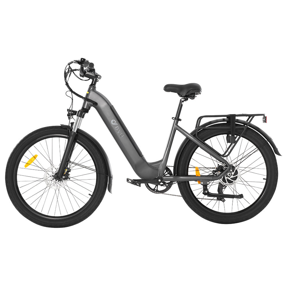 DYU C1 Electric Bike, 350W Motor, 36V 10Ah Battery, 26*2.5" All-terrain Tires, 25km/h Max Speed, 65km Max Range, Dual Disc Brakes