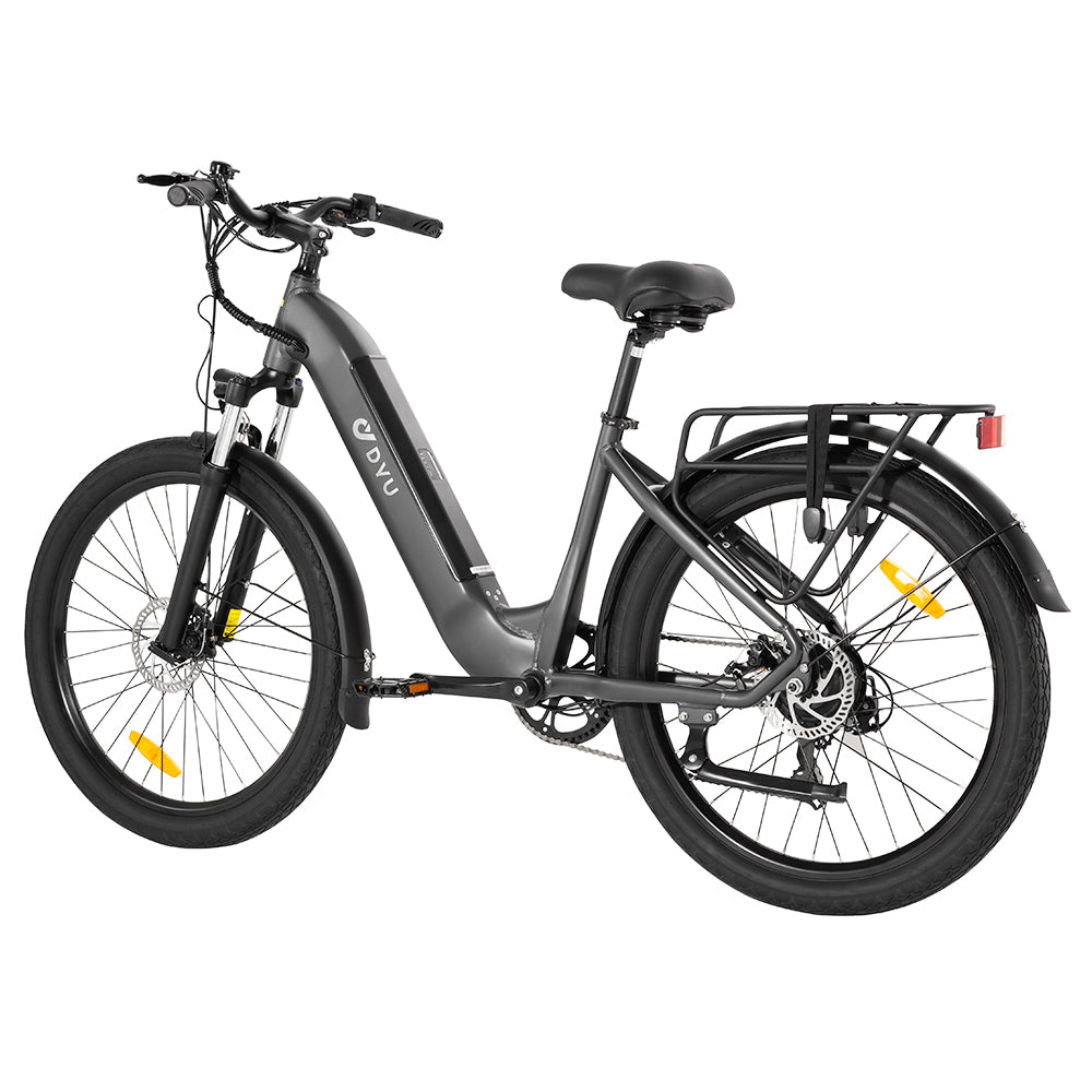 DYU C1 Electric Bike, 350W Motor, 36V 10Ah Battery, 26*2.5" All-terrain Tires, 25km/h Max Speed, 65km Max Range, Dual Disc Brakes