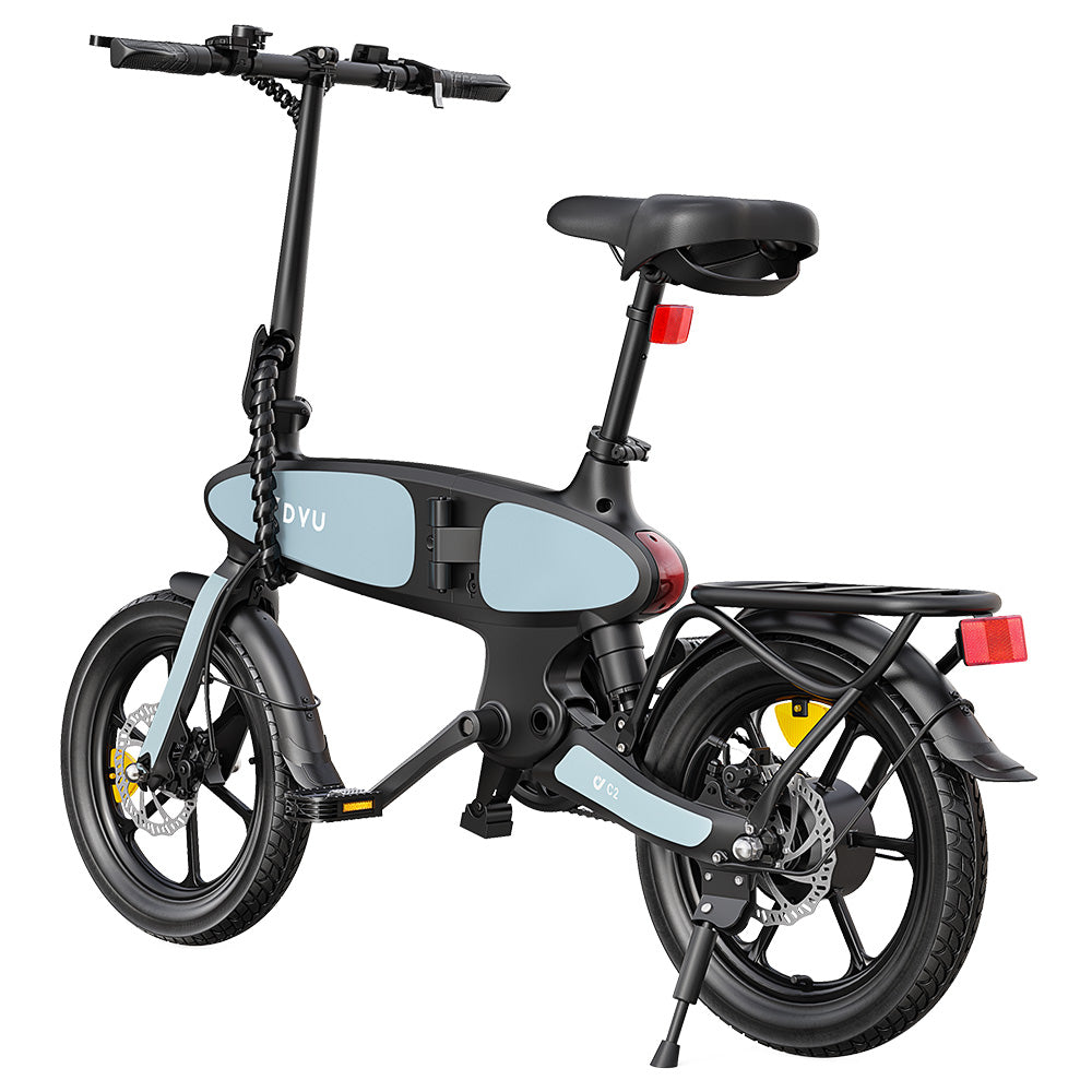 DYU C2 Electric Bike, 250W Motor, 48V 7.5Ah Battery, 16*2.5-inch Tires, 25km/h Max Speed, 40km Range, Dual Disc Brakes, LED Display