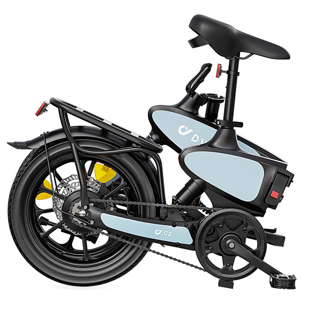DYU C2 Electric Bike, 250W Motor, 48V 7.5Ah Battery, 16*2.5-inch Tires, 25km/h Max Speed, 40km Range, Dual Disc Brakes, LED Display