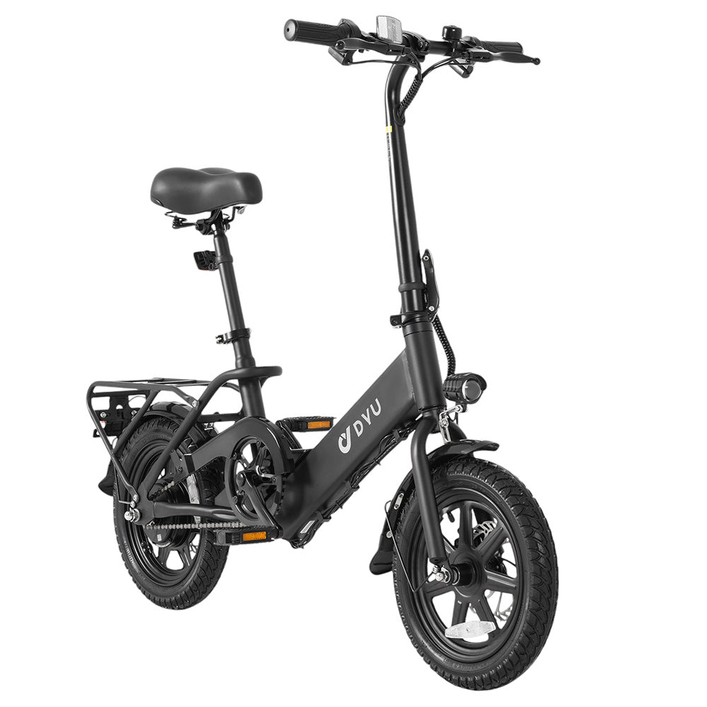 DYU C3 Folding Electric Bike, 250W Motor, 36V 7.5AH Battery, 14 Inch Tires, 25km/h Max Speed, 37km Range, Front & Rear Disc Brakes