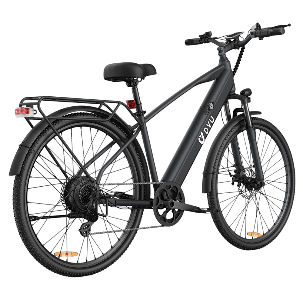 DYU C5 City Electric Bike, 250W Motor, 48V 10AH Battery, 27.5 Inch Tire, 25km/h Max Speed, 65km Range, Dual Disc Brakes, Shimano 7-speed
