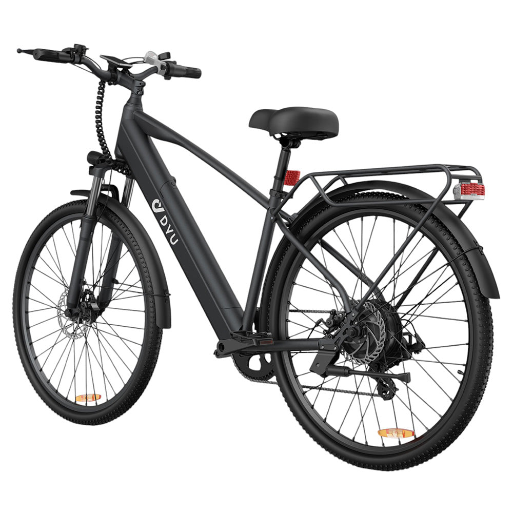 DYU C5 City Electric Bike, 250W Motor, 48V 10AH Battery, 27.5 Inch Tire, 25km/h Max Speed, 65km Range, Dual Disc Brakes, Shimano 7-speed