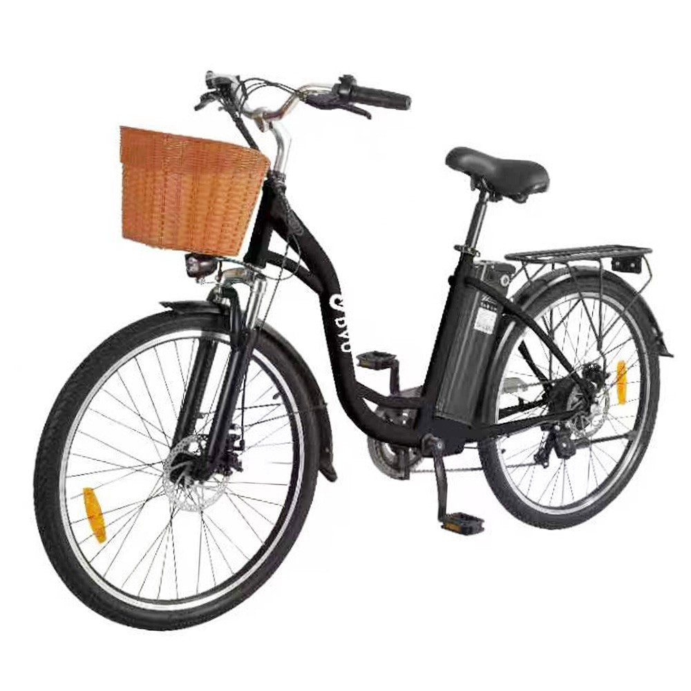 DYU C6 Electric Bicycle 250W Motor Max Speed 25km/h 36V 12.5Ah Battery 70km Max Range - Black