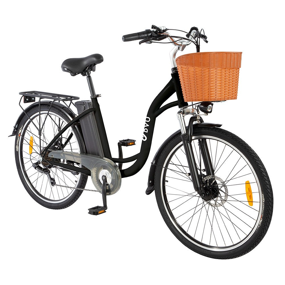 DYU C6 Electric Bicycle 250W Motor Max Speed 25km/h 36V 12.5Ah Battery 70km Max Range - Black