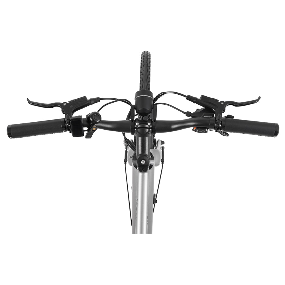 DYU Stroll 1 Electric Bike, 250W Motor, 36V 9Ah Battery, 700*38C CST Tire, 25km/h Max Speed, 100km Range, Dual Hydraulic Disc Brake, Shimano 7-speed, LED Display - Silver