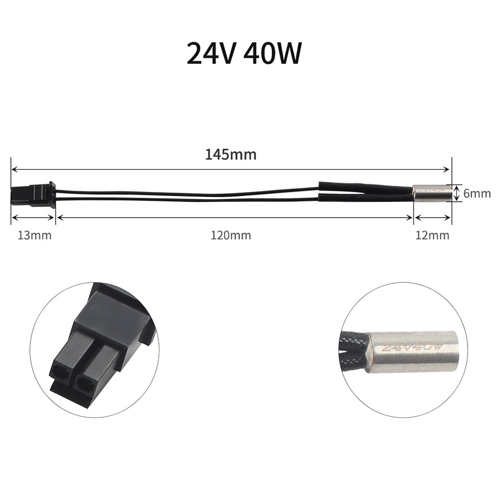 FYSETC Heater Cartridge, Thermometer Line, And Heating Block Kit for Prusa MK4 3D Printer Extruder