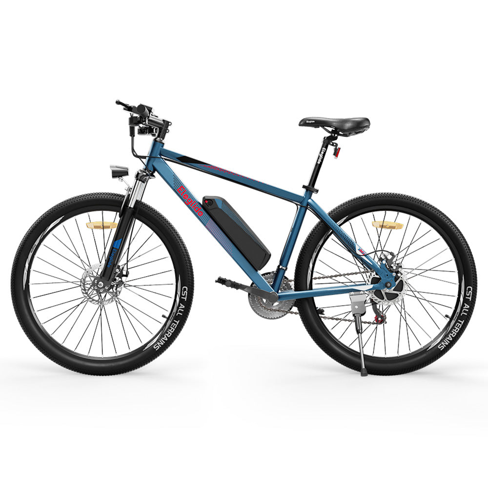 Eleglide M1 Electric Bike Upgrade Version 27.5 Inch 250W Hall Brushless Motor 36V 7.5Ah Removable Battery 25km/h Max Speed SHIMANO Shifter 21 Speeds up to 65km Max Range IPX4 Aluminum Alloy Frame Dual Disk Brake Mountain Urban Bicycle - Dark Blue