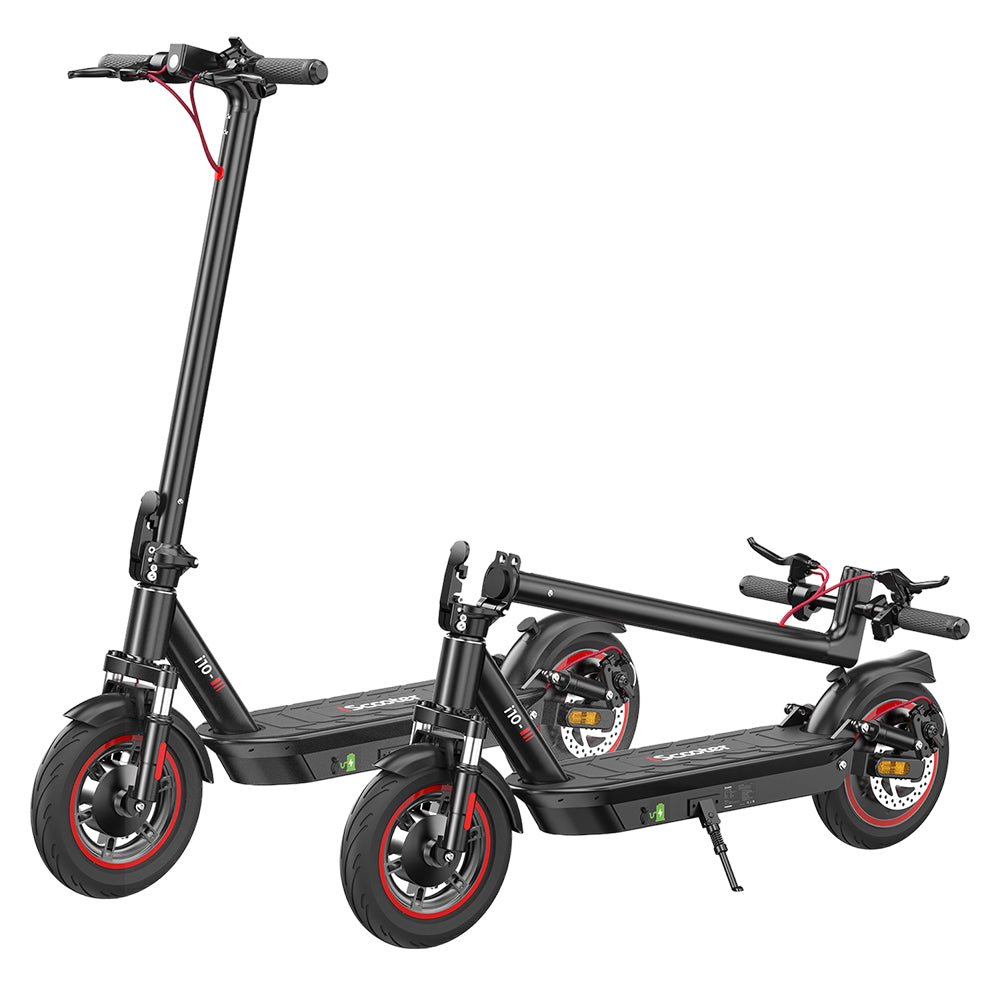 iScooter i10 Electric Scooter, 650W Motor, 36V 15Ah, 10-inch Pneumatic Tire, 40km/h Max Speed, 45km Max Range, Front and Rear Suspension, Electronic Brake & Disc Brake
