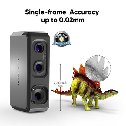 3DMakerpro Seal Lite 3D Scanner, NIR Light Source, 0.02mm Accuracy, 0.07mm Resolution,  Anti-shake Lenses, 10fps Frame Rate, Visual Tracking