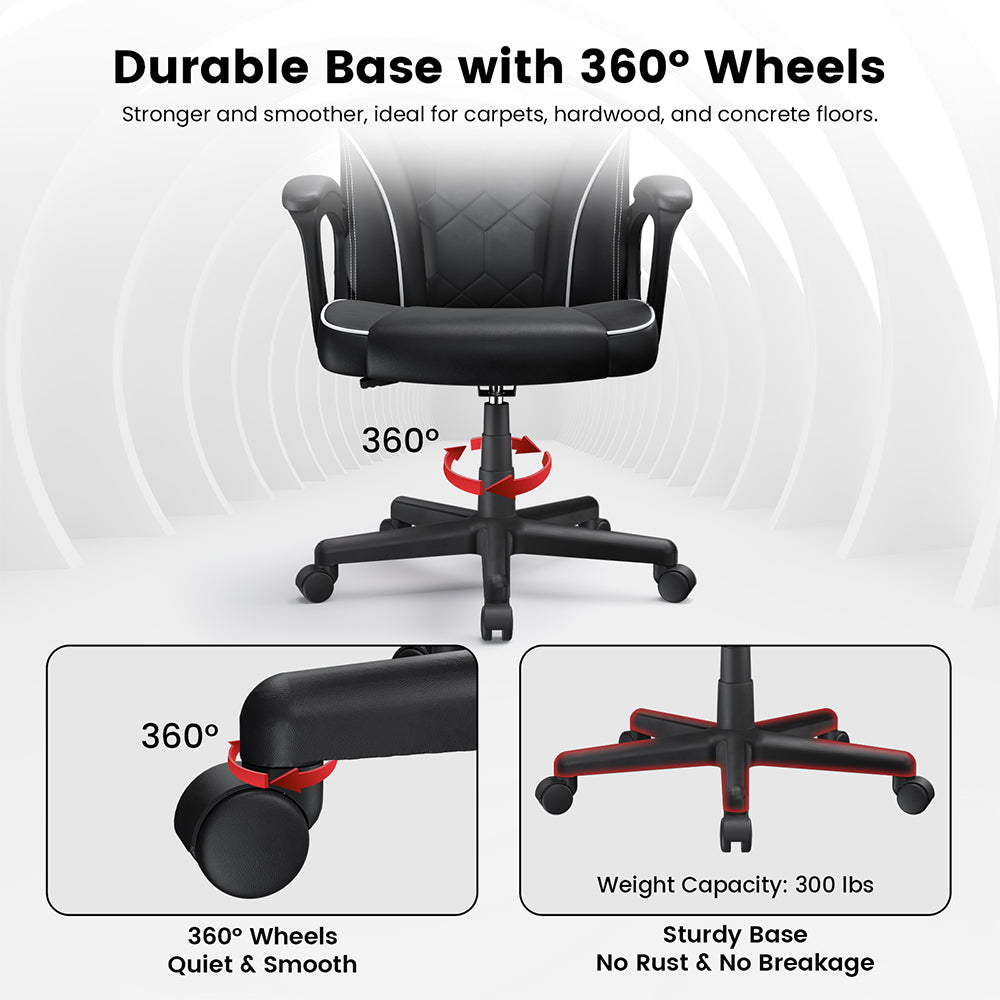ACGAM  CG-4746 Gaming Office Chair Small Version, Ergonomic Foam Backrest, 360&#176; Swivel &amp; Adjustable Height, 360&#176; Swivel and Height Adjustment