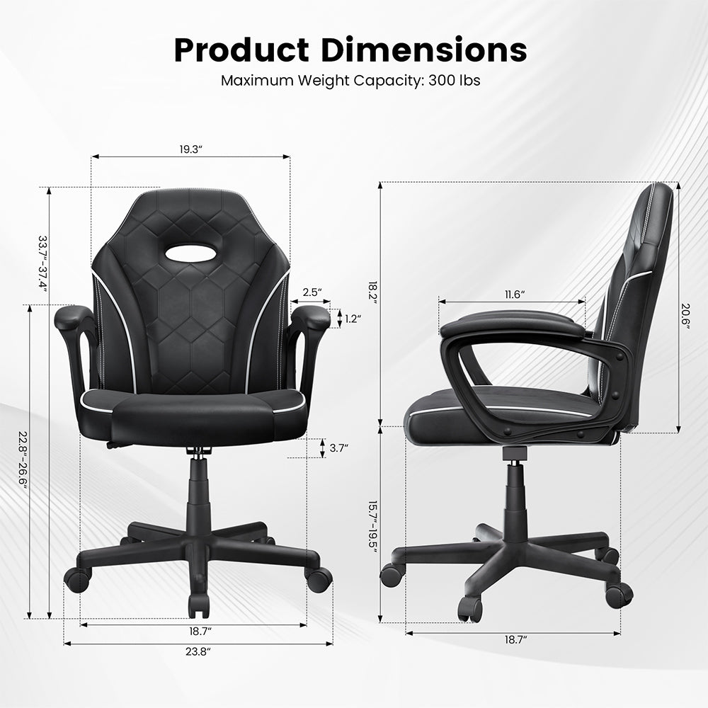 ACGAM  CG-4746 Gaming Office Chair Small Version, Ergonomic Foam Backrest, 360&#176; Swivel &amp; Adjustable Height, 360&#176; Swivel and Height Adjustment