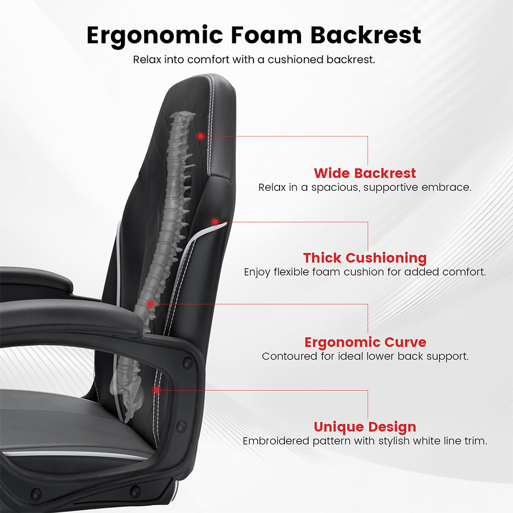 ACGAM  CG-4746 Gaming Office Chair Small Version, Ergonomic Foam Backrest, 360&#176; Swivel &amp; Adjustable Height, 360&#176; Swivel and Height Adjustment