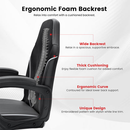 ACGAM  CG-4746 Gaming Office Chair Small Version, Ergonomic Foam Backrest, 360&#176; Swivel &amp; Adjustable Height, 360&#176; Swivel and Height Adjustment
