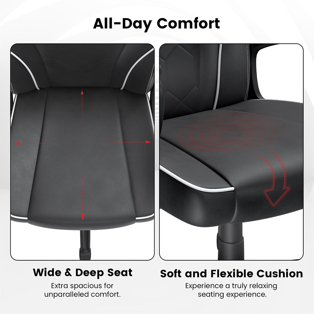 ACGAM  CG-4746 Gaming Office Chair Small Version, Ergonomic Foam Backrest, 360&#176; Swivel &amp; Adjustable Height, 360&#176; Swivel and Height Adjustment