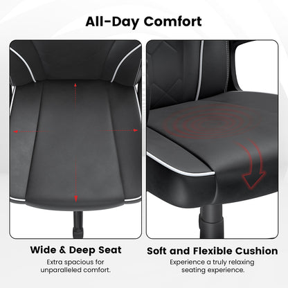 ACGAM  CG-4746 Gaming Office Chair Small Version, Ergonomic Foam Backrest, 360&#176; Swivel &amp; Adjustable Height, 360&#176; Swivel and Height Adjustment