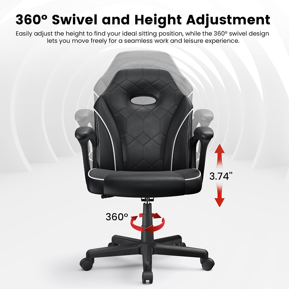 ACGAM  CG-4746 Gaming Office Chair Small Version, Ergonomic Foam Backrest, 360&#176; Swivel &amp; Adjustable Height, 360&#176; Swivel and Height Adjustment