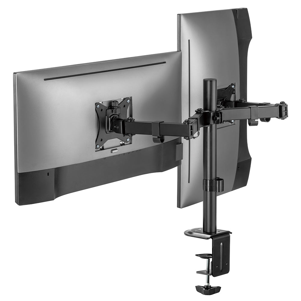 ACGAM MDS-1D Articulated Steel Dual-Monitor Mount with Flexible Angle and Installation