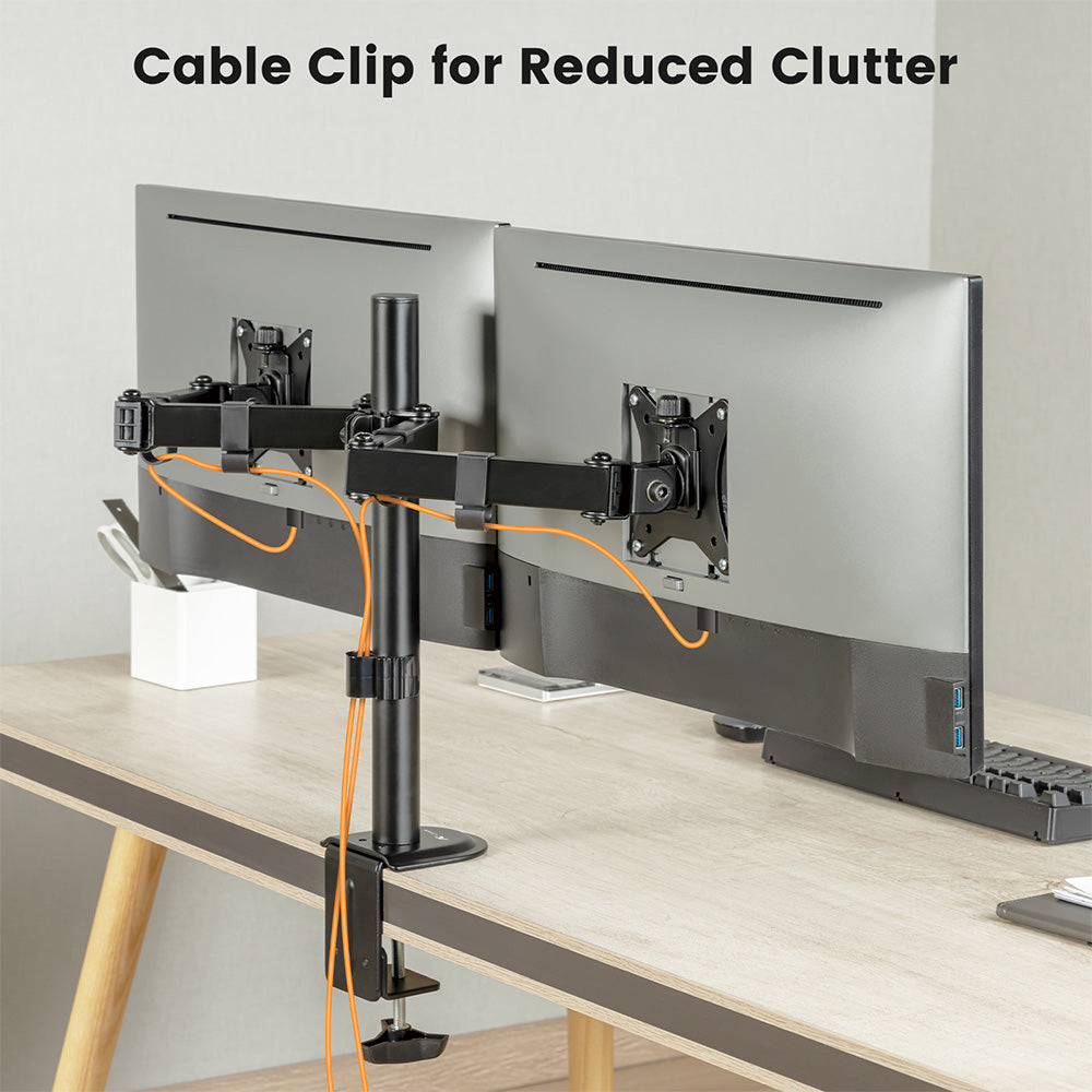 ACGAM MDS-1D Articulated Steel Dual-Monitor Mount with Flexible Angle and Installation