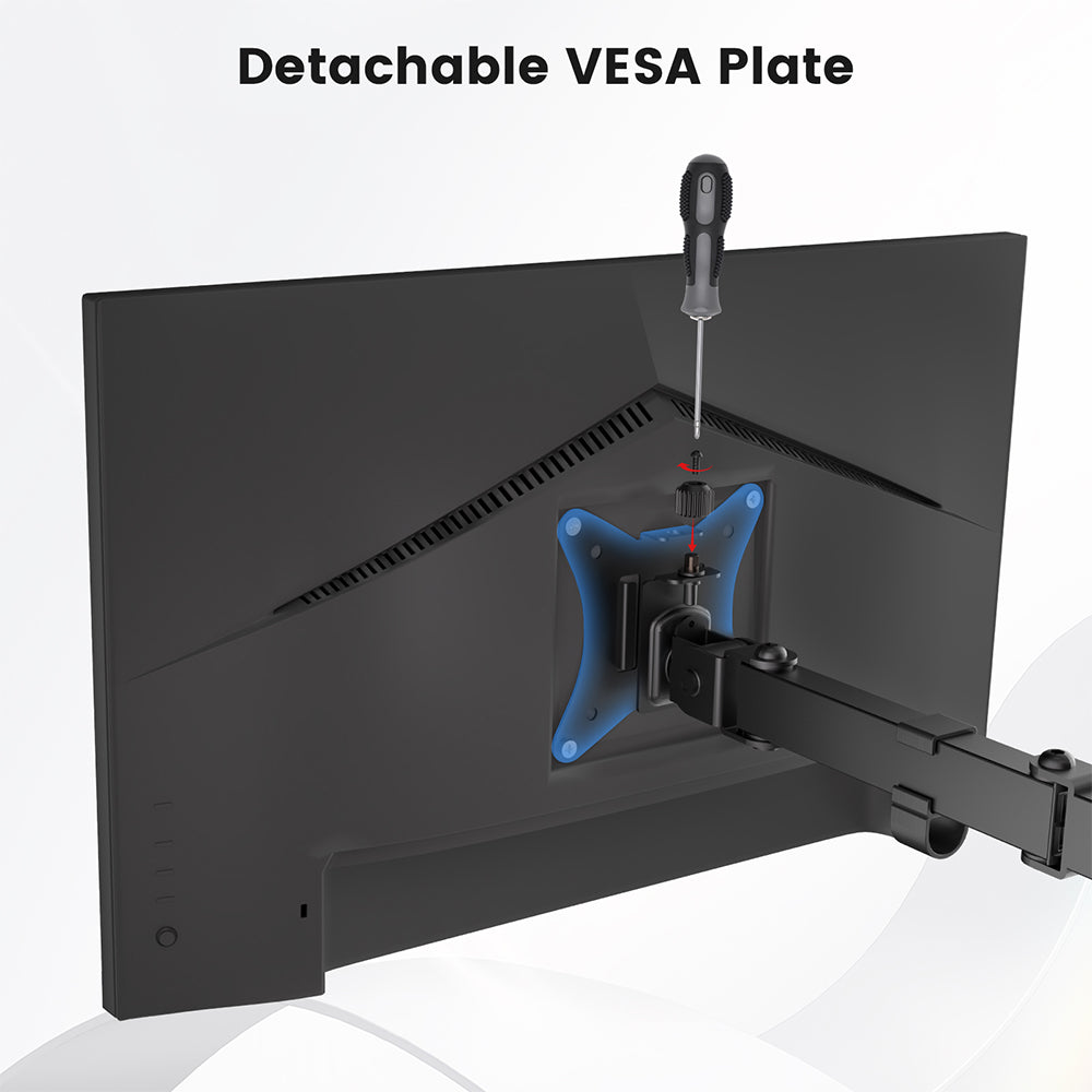 ACGAM MDS-1D Articulated Steel Dual-Monitor Mount with Flexible Angle and Installation