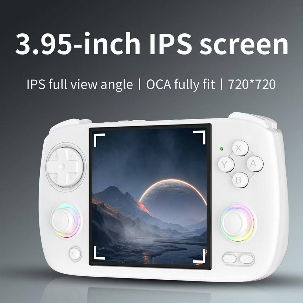 ANBERNIC RG CubeXX Game Console, 3.95-inch 720*720 IPS Screen, Linux 64-bit, 5G WiFi Bluetooth 4.2, Moonlight Streaming, 6.5 Hours of Playtime, RGB Light - Grey