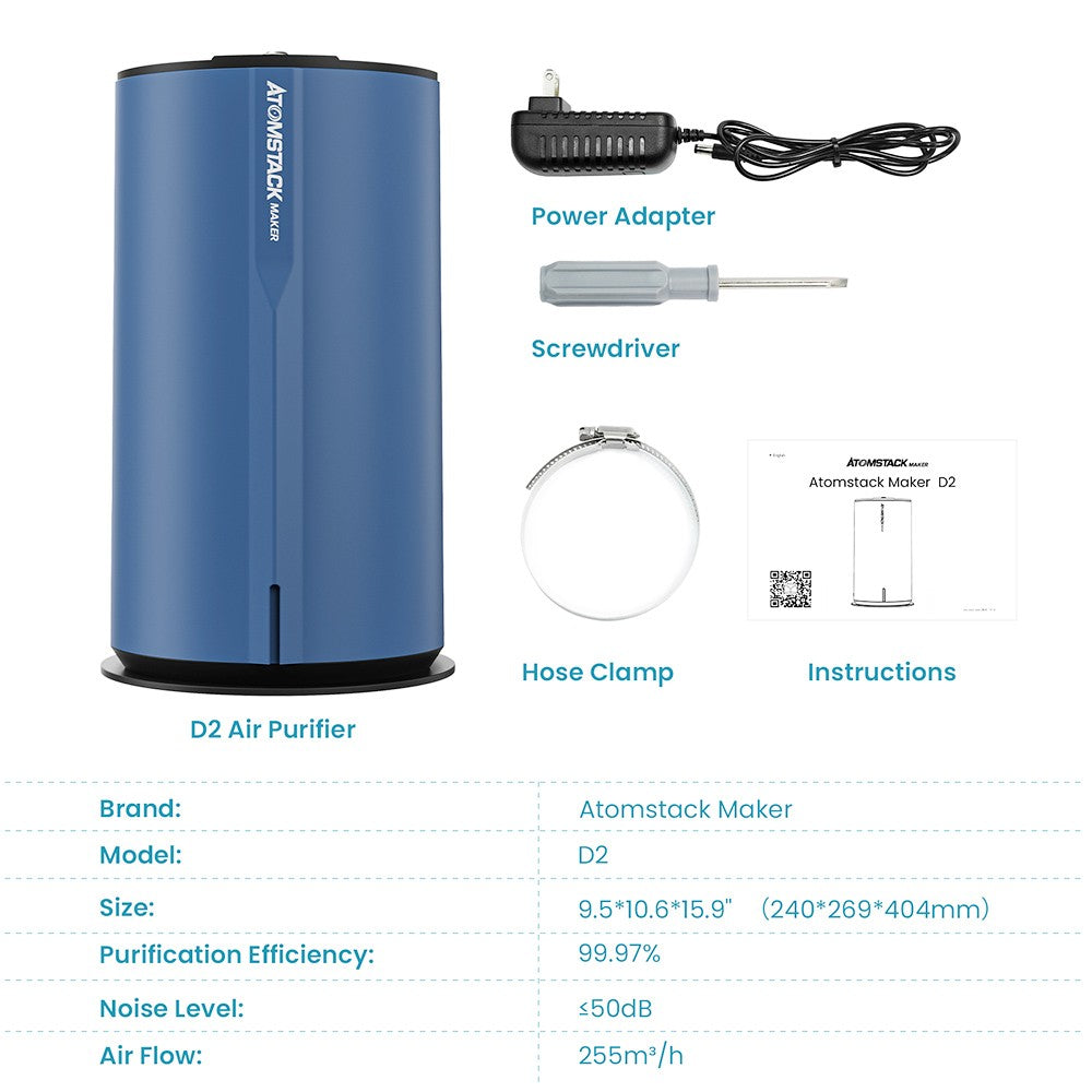 ATOMSTACK Maker D2 Laser Special High Efficiency Air Purifier