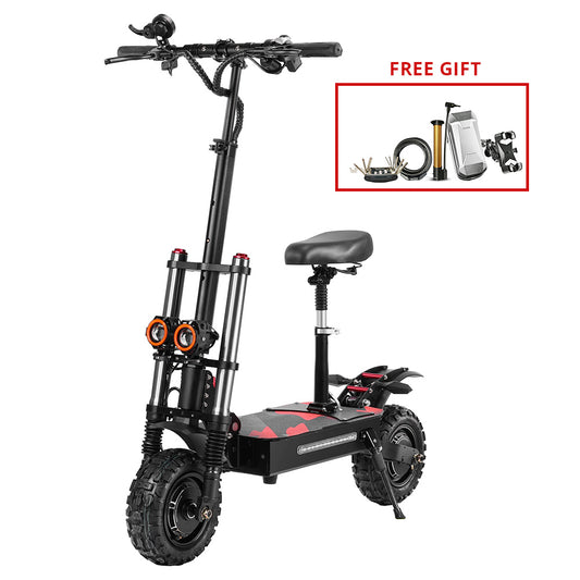 BOYUEDA S3-11 Electric Scooter, 3000W*2 Motor 85km/h Max Speed, 2280Wh Battery up to 120km Range, 11-inch Sawtooth Vaccum Off-road Tire,  Dual Hydraulic Disc Brakes, Hydraulic damping, 45&#176; Climbing LCD Display All-round Lighting and turn signal