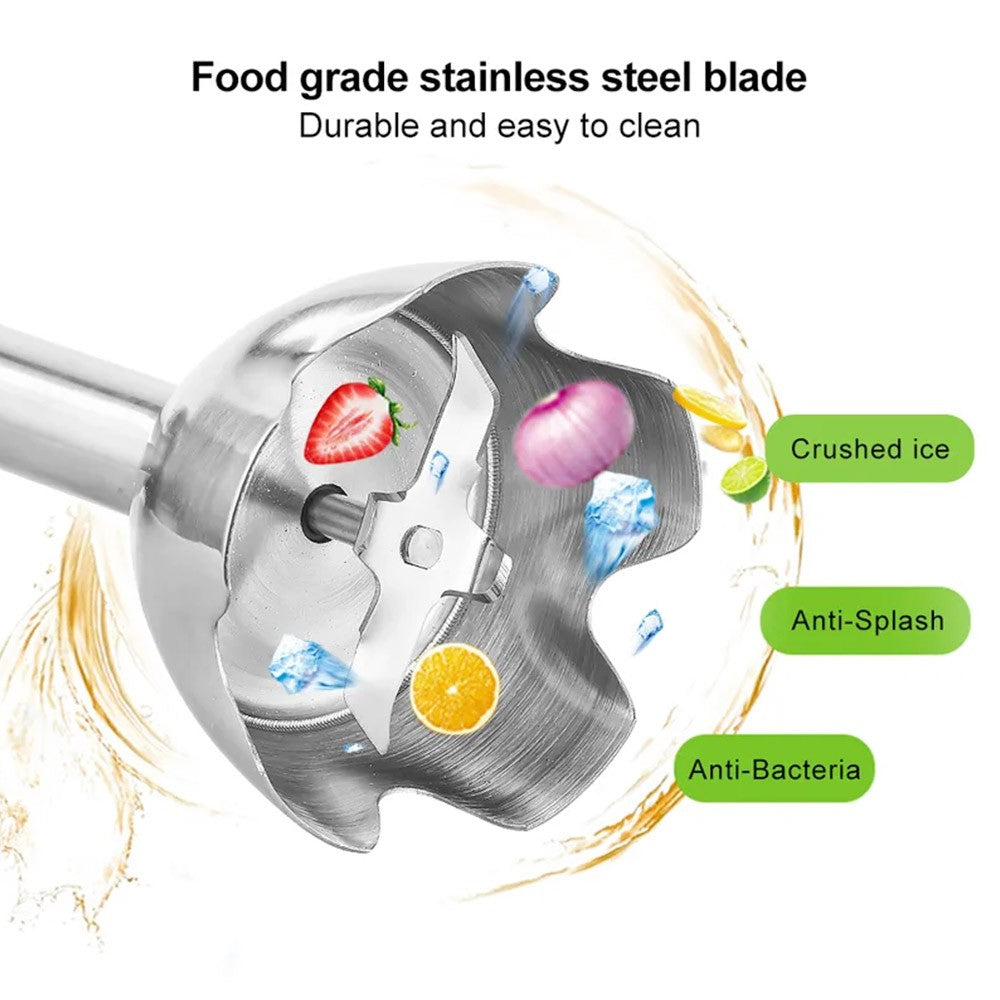 BioloMix BHB1200 4 in 1 1200W Handheld Blender Mixer With Stainless Steel/BPA-Free