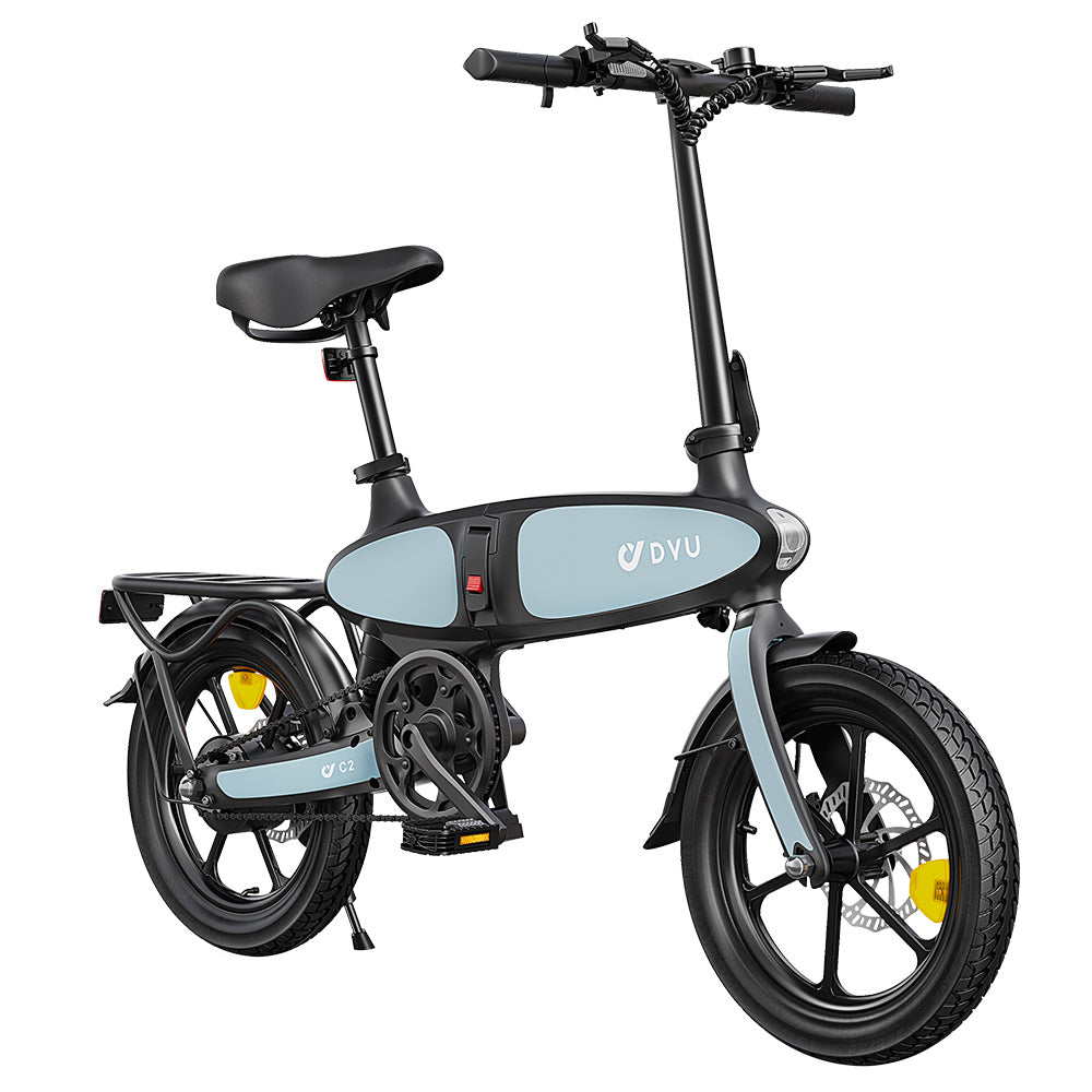 DYU C2 Electric Bike, 250W Motor, 48V 7.5Ah Battery, 16*2.5-inch Tires, 25km/h Max Speed, 40km Range, Dual Disc Brakes, LED Display