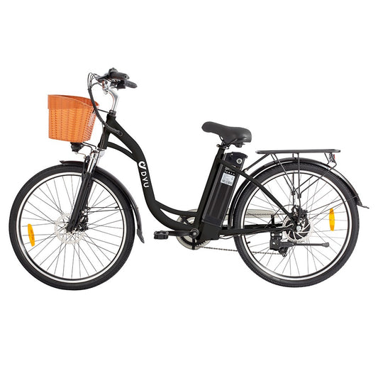 DYU C6 Electric Bicycle 250W Motor Max Speed 25km/h 36V 12.5Ah Battery 70km Max Range - Black