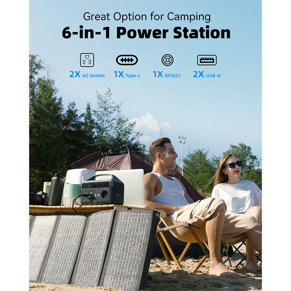 DaranEner NEOZ Portable Power Station, 300W 179.2Wh LiFePO4 Battery, LED Fashlight, 1.5hrs Fast Charging, Outdoor Solar Generator