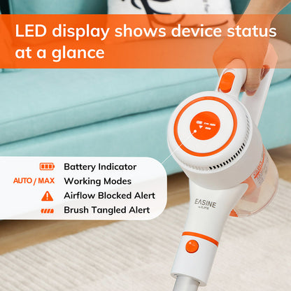 ILIFE G80 Cordless Handheld Vacuum Cleaner 22Kpa Suction with Spinning Side Brush 2500mAh Battery 45mins Runtime LED Display, with Multiple Brush for Hard Floor, Carpet, Car, Pet Hair, Wall Mount