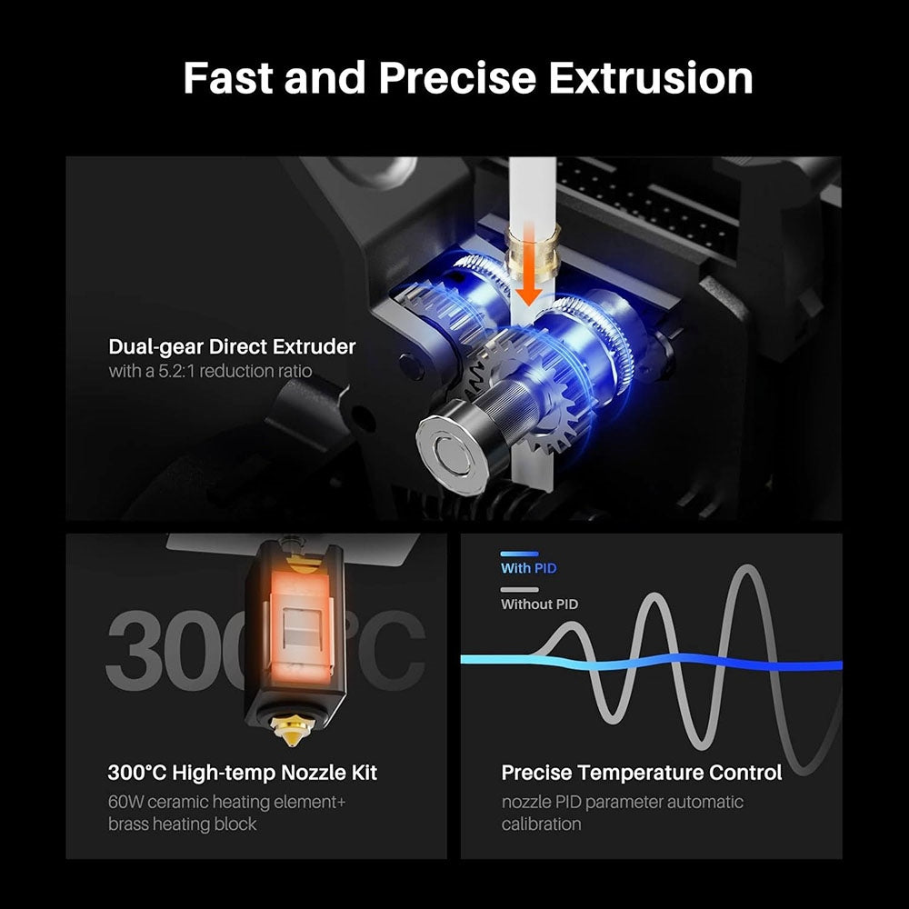 Elegoo Neptune 4 Max 3D Printer, Auto Leveling, 500mm/s Max Printing Speed, Klipper Firmware, 300 Celsius High Temperature Nozzle, Cooling Fan, WiFi Connection, 420*420*480mm