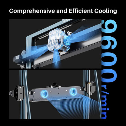 Elegoo Neptune 4 Max 3D Printer, Auto Leveling, 500mm/s Max Printing Speed, Klipper Firmware, 300 Celsius High Temperature Nozzle, Cooling Fan, WiFi Connection, 420*420*480mm