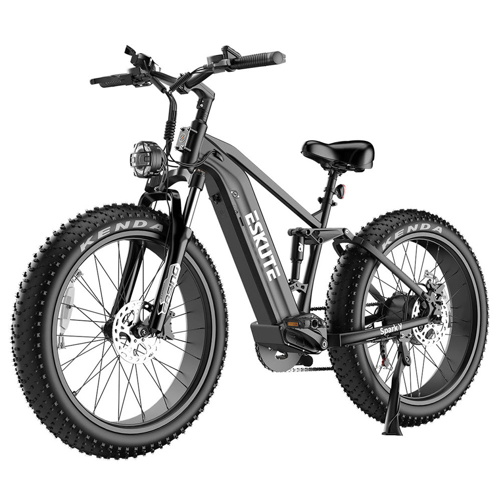 ESKUTE ES-26-RWXD Electric Bike, 750W Motor, 48V 20Ah Battery, 26 x 4.8&quot; Tires, 45km/h Max Speed, 110km Range, Full Suspension, SHIMANO 7 Speed, Hydraulic Disc Brakes - Black