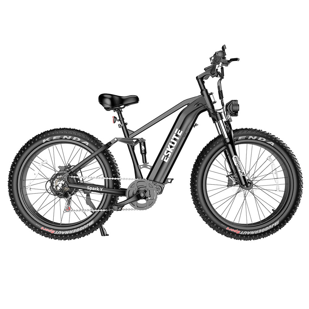 ESKUTE ES-26-RWXD Electric Bike, 750W Motor, 48V 20Ah Battery, 26 x 4.8&quot; Tires, 45km/h Max Speed, 110km Range, Full Suspension, SHIMANO 7 Speed, Hydraulic Disc Brakes - Black