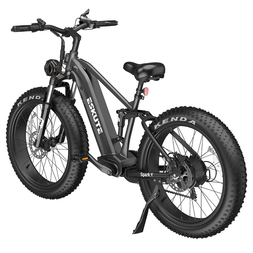ESKUTE ES-26-RWXD Electric Bike, 750W Motor, 48V 20Ah Battery, 26 x 4.8&quot; Tires, 45km/h Max Speed, 110km Range, Full Suspension, SHIMANO 7 Speed, Hydraulic Disc Brakes - Black