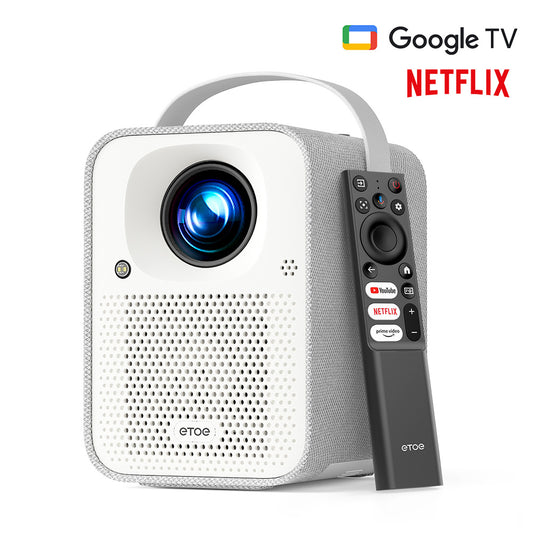 ETOE Seal Projector, 400 ANSI Lumens, Google TV, Native 1080P, Auto Focus &amp; Auto Keystone Correction, Google Assistant