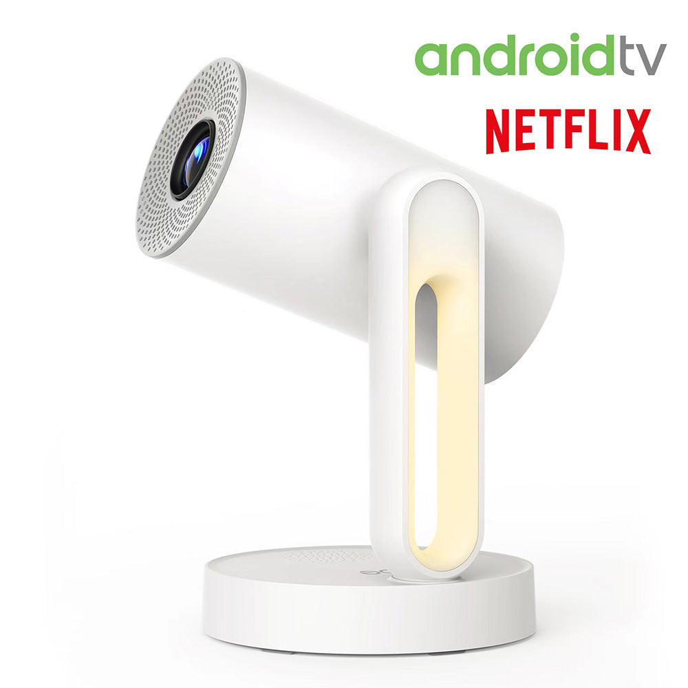 [Netflix &amp; Android TV Certifie] ETOE Starfish Projector, Android TV 11.0, Dolby Digital, Touch Night Light, 140&#176; Rotation, 300 ANSI, 4K Decoding, Auto Keystone Correction, Built-in Chromecast, 5W Speaker