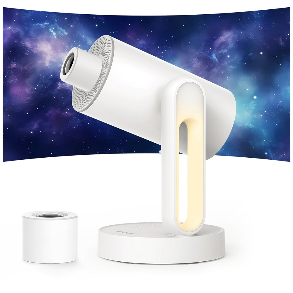 [Netflix &amp; Android TV Certifie] ETOE Starfish Projector, Android TV 11.0, Dolby Digital, Touch Night Light, 140&#176; Rotation, 300 ANSI, 4K Decoding, Auto Keystone Correction, Built-in Chromecast, 5W Speaker