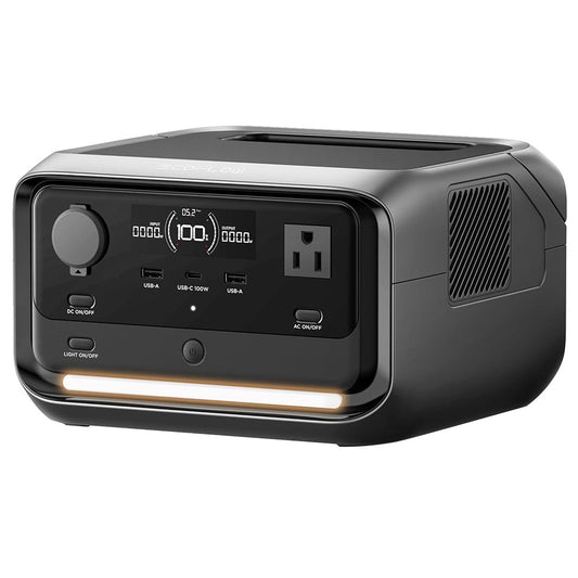 EcoFlow RIVER 3 Plus Portable Power Station, 286Wh LiFePO4 Battery, 600W Up to 1200W AC Output, 7 Outlets, &lt;10ms UPS &amp; &lt;30dB Noise, Expandable to 858Wh, App Control, 1h Fast Charging Solar Generator for Outdoor Camping/RV/Home Use