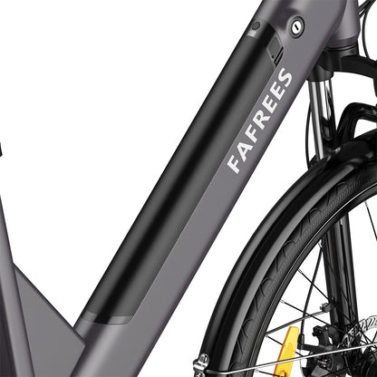 Fafrees F28 Pro 27.5&#39;&#39; Step-through City E-Bike 25Km/h 250W Motor 36V14.5Ah Embedded Removable Battery Shimano 7-Speed Gear - Black