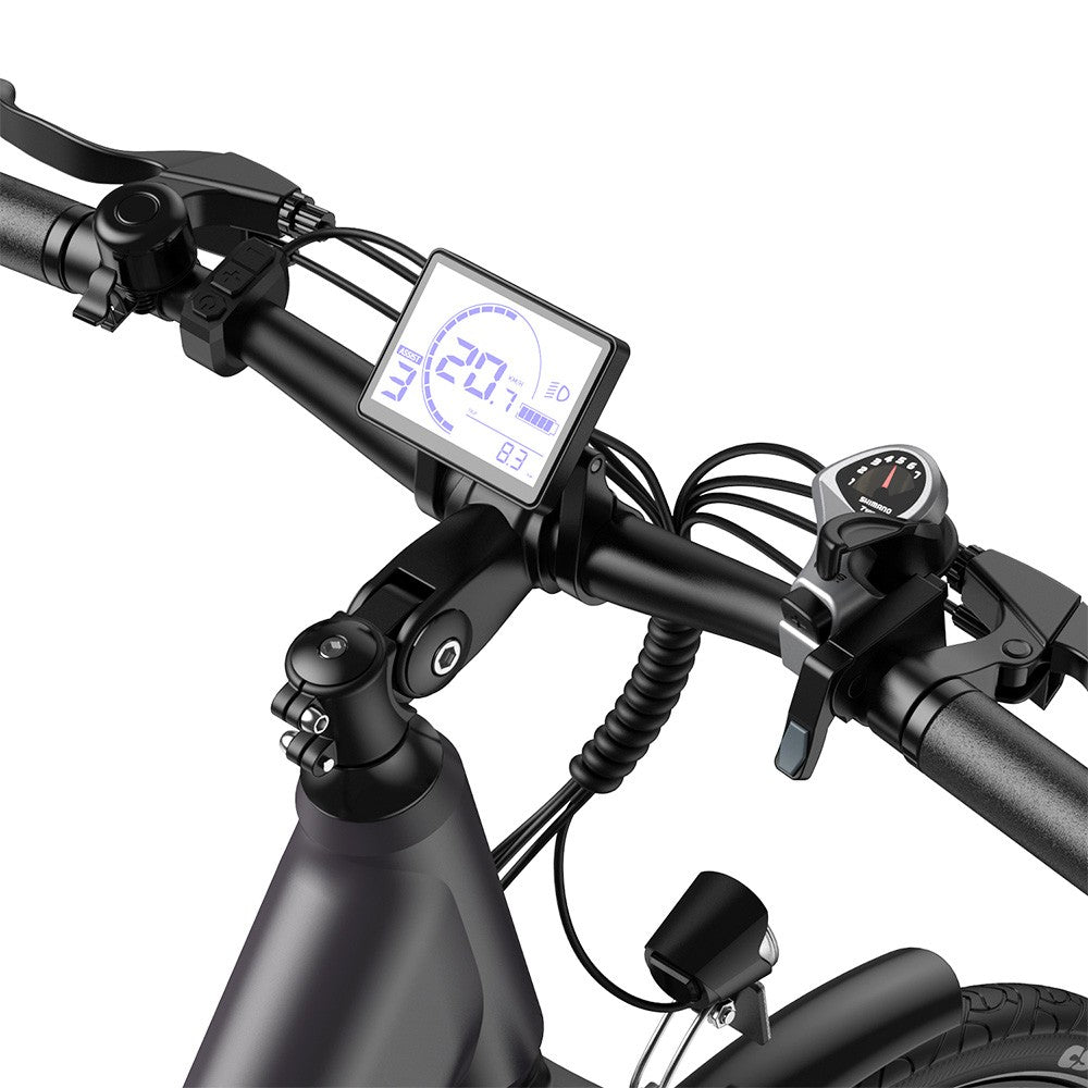 Fafrees F28 Pro 27.5&#39;&#39; Step-through City E-Bike 25Km/h 250W Motor 36V14.5Ah Embedded Removable Battery Shimano 7-Speed Gear - Black