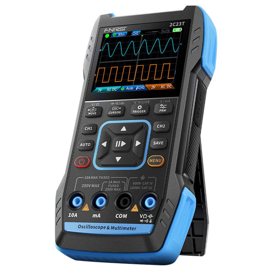FNIRSI 2C23T 3 in 1 Digital Oscilloscope Multimeter Signal Generator, 2 Channels, 10MHz Bandwidth, 50MSa/s Sampling Rate, 9999 Counts