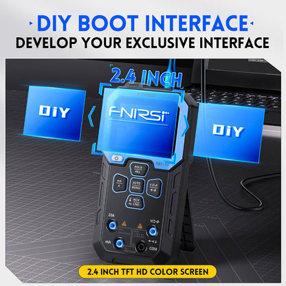 FNIRSI DMT-99 Handheld Digital Multimeter, 10000 Counts, 1000V 10A True RMS, Auto Range, AC DC Voltage Tester, NCV Measures, 1500mAh Rechargeable Battery