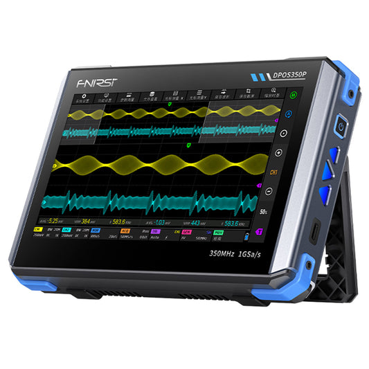 FNIRSI DPOS350P 4-in-1 Tablet Oscilloscope, 1GSPS Sampling, 50MHz Signal Generator, Spectrum Analyzer, 7inch Touchscreen, QC18W Fast Charging - US Plug
